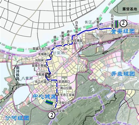 九江轨道交通规划轨道1号线、2号线、3号线、4号线、5号线