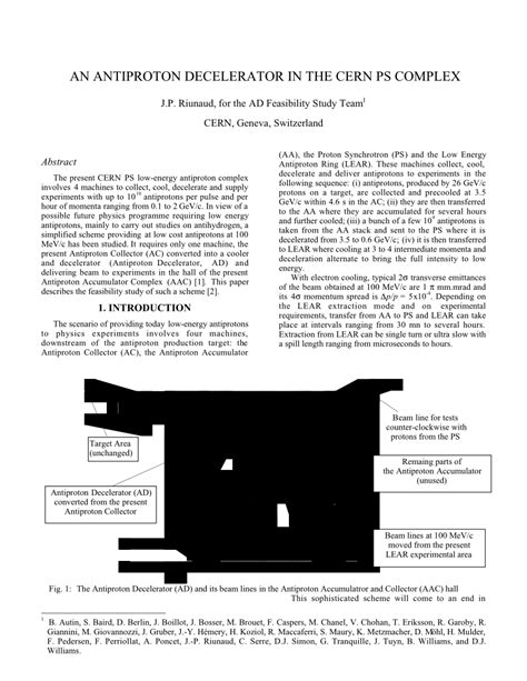 (PDF) An Antiproton Decelerator in the CERN PS Complex