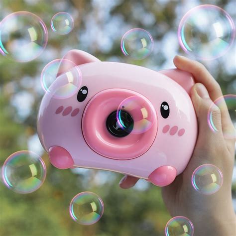 网红泡泡机抖音同款加特林小猪照相机玩具_热品库_性价比 省钱购
