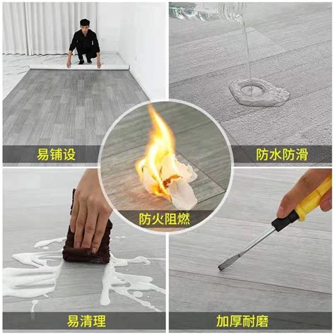 加厚地板革家用pvc地板防水塑料地毯耐磨地板贴水泥地胶地板贴纸_虎窝淘