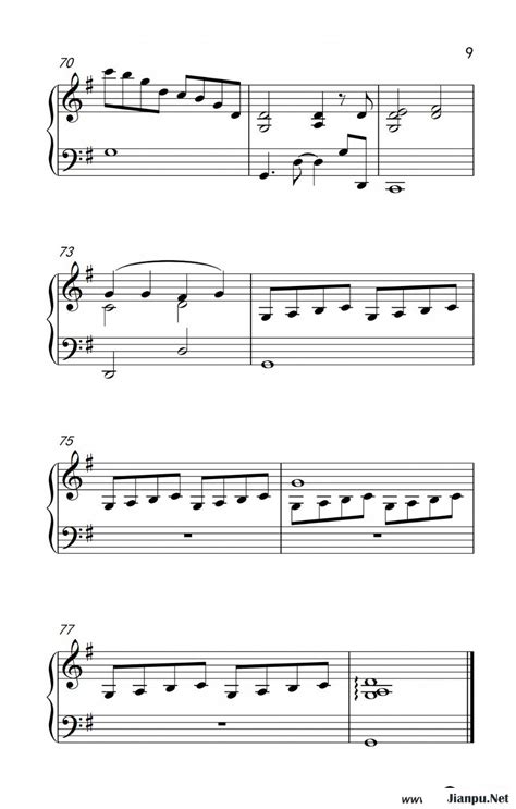 《会呼吸的痛》钢琴谱梁静茹原唱 歌谱-钢琴谱吉他谱|www.jianpu.net-简谱之家
