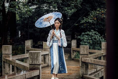 古风头像撑伞萌萌哒女生