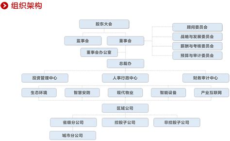 中型物业公司组织结构图|迅捷画图，在线制作流程图