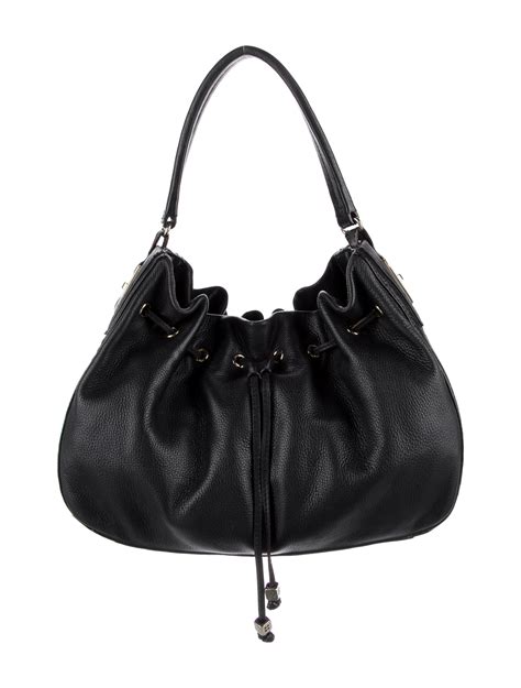 Kate Spade New York Leather Drawstring Shoulder Bag - Black Shoulder Bags, Handbags - WKA330515 ...