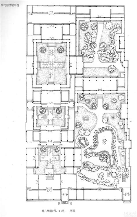 四合院平面设计图大全 - 清馨园林