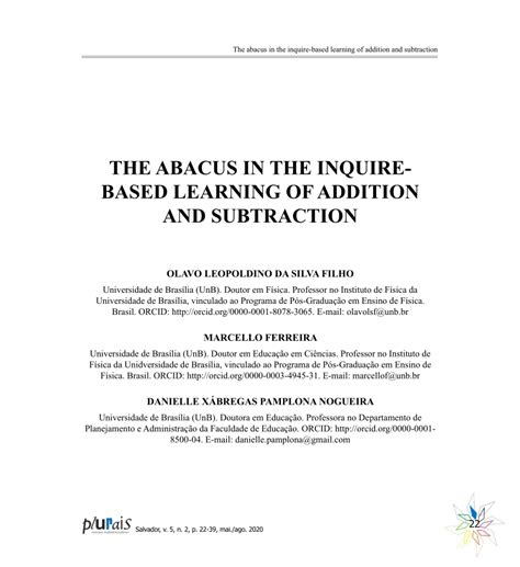 (PDF) The abacus in the inquire-based learning of addition and subtraction
