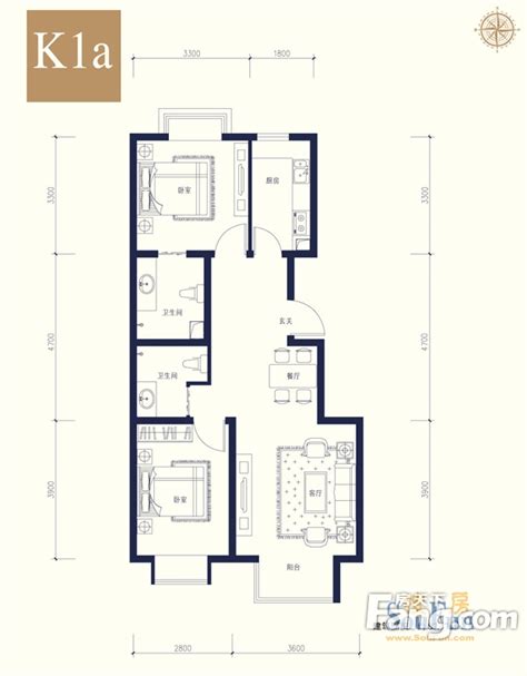 北京市东城区 夏威夷南岸玫瑰花园小区1室1厅1卫 61m²-v2户型图 - 小区户型图 -躺平设计家