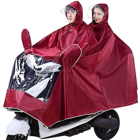 骑安雨衣电动车女时尚 透明大帽檐加大加厚 骑行雨衣摩托车雨披男_易购客