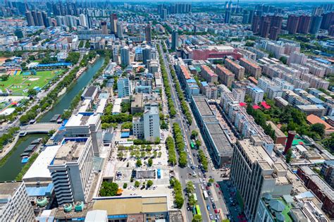 河南许昌城市风光航拍摄影图-包图企业站
