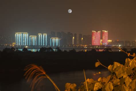 宜昌城市夜景,都市风光,建筑摄影,摄影,汇图网www.huitu.com