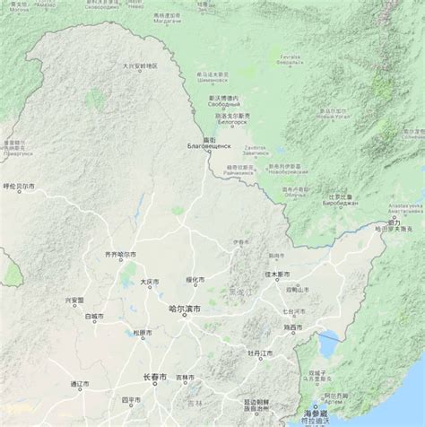 黑龙江地形图图片