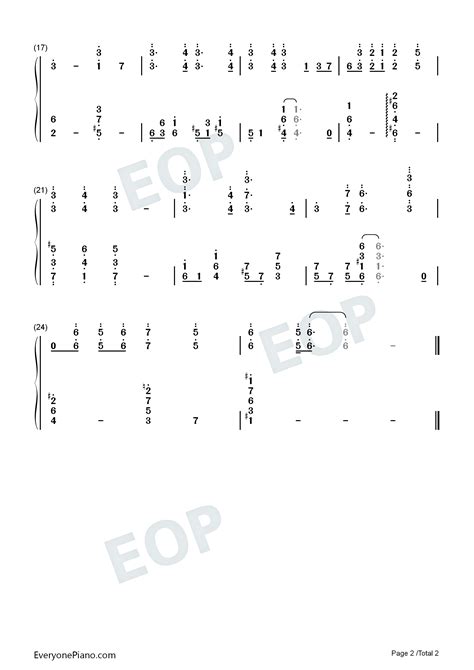 Miphas Theme-米法主题曲-塞尔达传说旷野之息双手简谱预览2-钢琴谱文件（五线谱、双手简谱、数字谱、Midi、PDF）免费下载