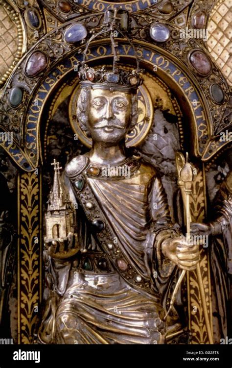 Aachen Treasure The Charlemagne reliquary, ca. 1215. Detail ...