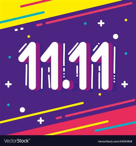 11 singles day lettering Royalty Free Vector Image