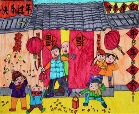 元旦春节儿童画 - 堆糖，美图壁纸兴趣社区