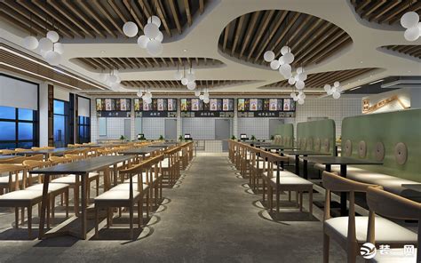 学校餐厅设计案例——华北水利水电大学餐厅设计_郑州餐饮设计公司-站酷ZCOOL