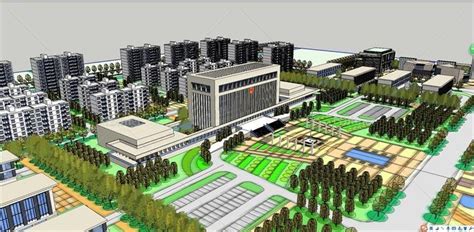 某工业园区厂区建筑规划设计SketchUp模型[原创] - SketchUp模型库 - 毕马汇 Nbimer