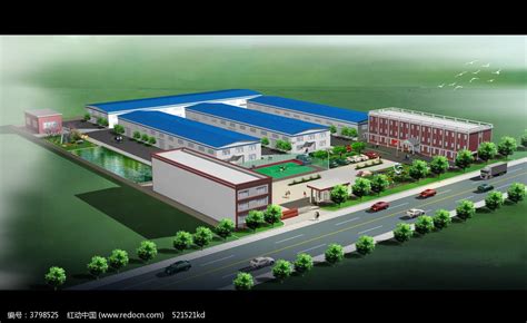厂区规划3d模型图片下载_红动中国