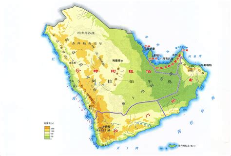 阿拉伯半岛地图图片