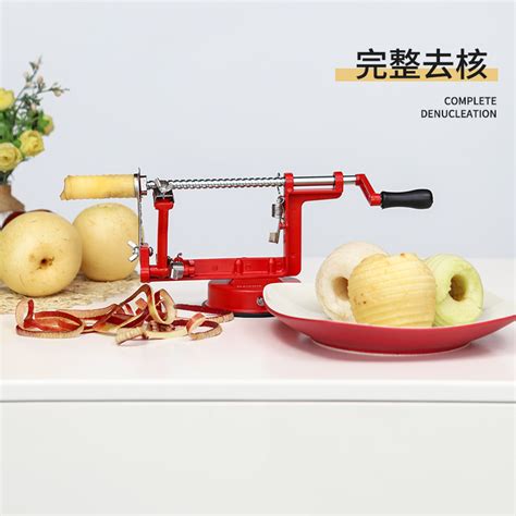 削苹果家用手摇柿子削皮器土豆削皮刀多功能三合一自动去皮机-阿里巴巴