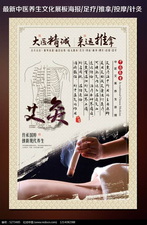 中医艾灸养生海报展板图片下载_红动中国