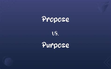 Propose vs. Purpose: What’s the Difference?