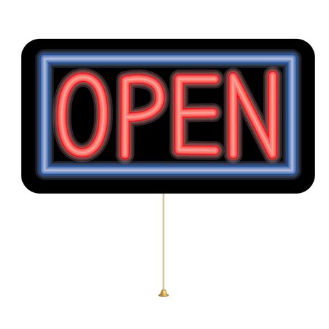 Clipart - Open Neon Sign