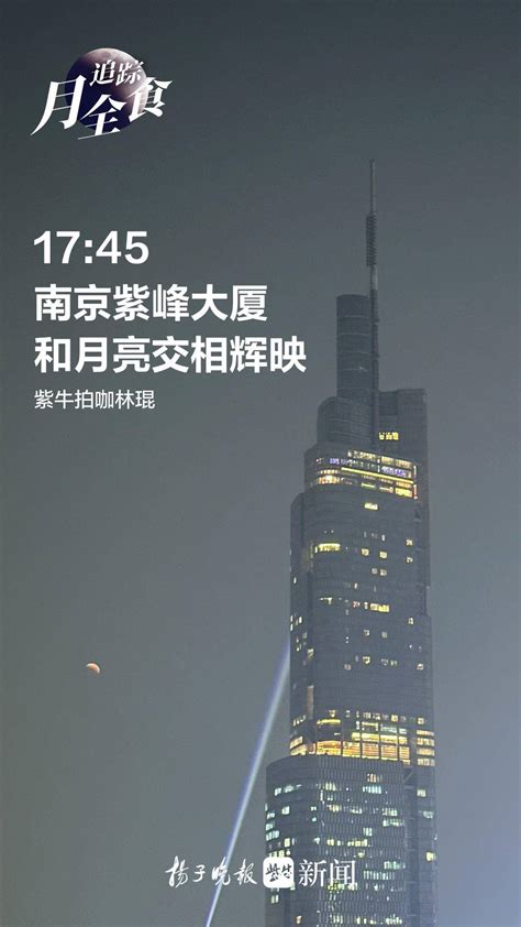 南京紫峰大厦与月亮同框！|南京_新浪新闻