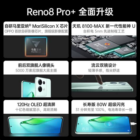 【准新机】OPPO Reno8 Pro+二手手机5G游戏拍照天玑8100-MAX OPPO Reno8 Pro+漫游灰 12+256G准新_虎窝购