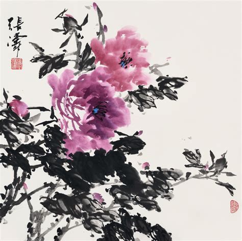 红牡丹-传统作品-张涛艺术网