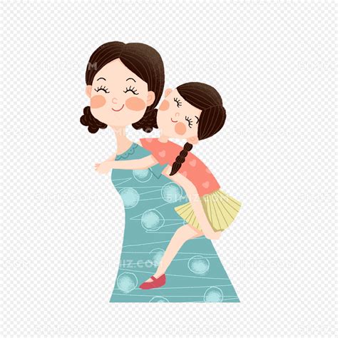 手绘可爱人物插图母亲节拥抱妈妈PNG图片素材下载_图片编号yvoxbwrq-免抠素材网