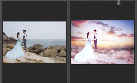 婚纱后期，制作海蓝色浪漫的海边婚纱照片(3) - 影楼调色 - PS教程自学网