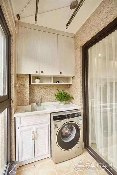 阳台洗衣机柜 人造玉石洗衣池 太空铝非标定制015新中式洗衣柜-阿里巴巴