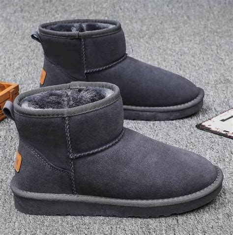 冬季加绒雪地靴男款户外短靴加绒加厚保安鞋保暖棉鞋防滑外贸靴子-阿里巴巴