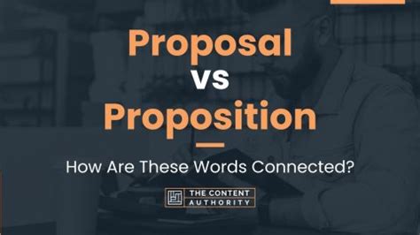 Proposal vs Proposition: How Are These Words Connected?