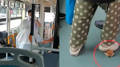 女子疑坐公交不付钱踩猫威胁司机 ：让下车就把猫踩死