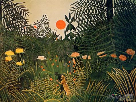 赤道上的丛林 - 亨利·卢梭Henri Rousseau作品,无水印高清大图 - 麦田艺术
