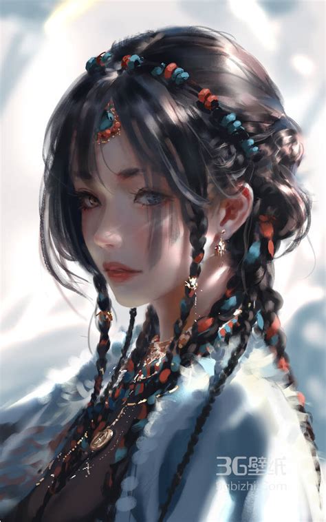 藏族头像女生温柔动漫