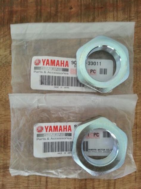 YAMAHA OEM AXLE LOCK NUTS (2) for BREEZE, GRIZZLY 125, BLASTER 200 ...