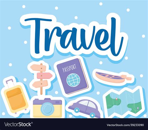 Pretty travel poster Royalty Free Vector Image