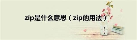 zip是什么意思（zip的用法）_草根科学网