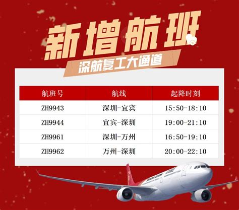 深圳航空即日起至3月15日新增2条航线（附航班信）_深圳之窗