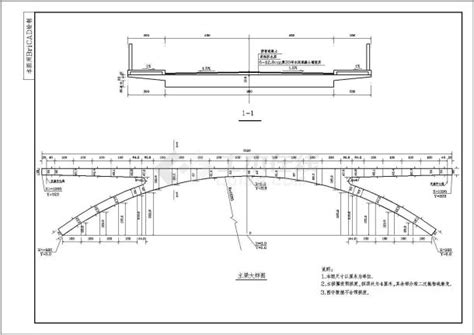 22米宽钢架拱桥cad施工设计图纸（含人行道栏杆详图）_室内节点图块_土木在线