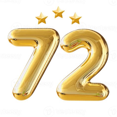 72 years anniversary number 11297635 PNG