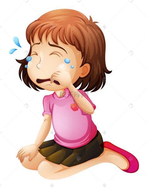 小女孩在木墙边哭高清图片下载-正版图片505078175-摄图网