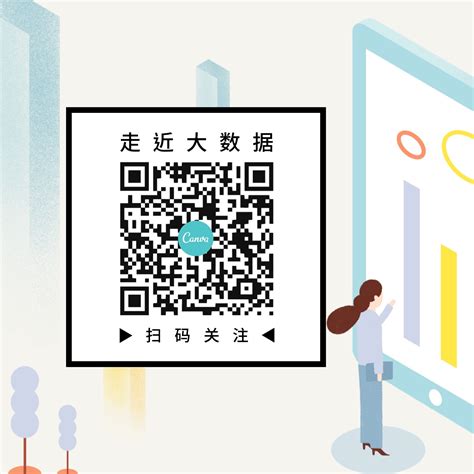 微信公众号二维码蓝白色数据矢量中文微信公众号二维码 - 模板 - Canva可画