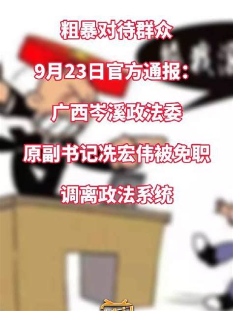 广西一政法委原副书记粗暴对待群众被免职_新浪新闻