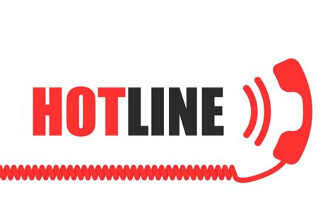 Hotline vector telephone handset flat online help concept