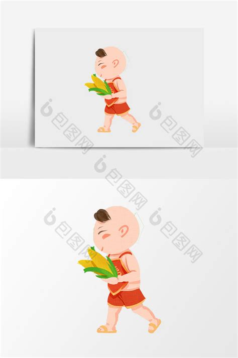 玉米小男孩图片-包图网
