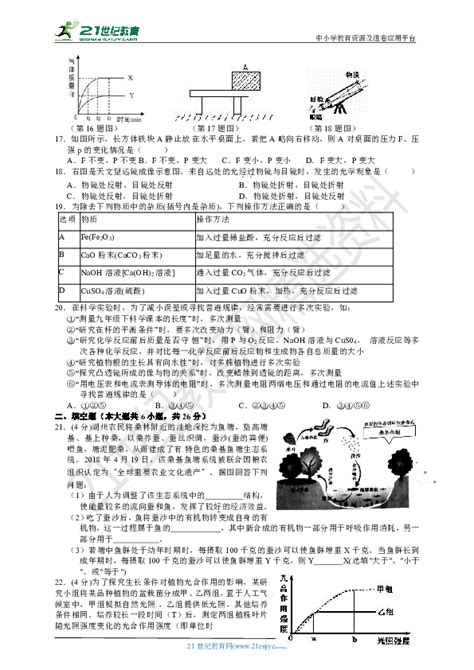 2023年浙江省杭州科学中考适应性考试模拟卷（3）（含解析）-21世纪教育网